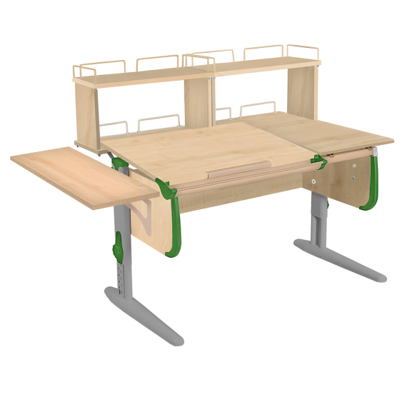 парта дэми  сут-25-02д2 120см раздельная с приставкой и надстройками Дэми СУТ-25-02Д2