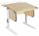 Парта Дэми  СУТ-24-01 75см с задней приставкой клен/серый/белые ноги