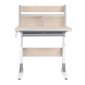 Комплект Anatomica Study-80 Lux парта + стул + надстройка + выдвижной ящик клен/серый со стулом СУТ-01-01 фанера клен/белый