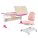 Комплект Anatomica Study-120 парта + кресло + органайзер + ящик клен/розовый с розовым креслом Robin