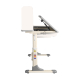 Комплект Anatomica Genius парта + кресло + надстройка + выдвижной ящик + подставка для книг белый/серый с серым креслом Armata Duos