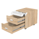 Тумба Дэми ТУВ-09 подкатная на 2 ящика с пеналом дуб сонома/белый