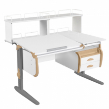 парта дэми сут-25-04д2 120 см раздельная с тумбой и надстройками Дэми СУТ-25-04Д2