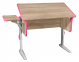 Парта Дэми СУТ.43 с боковой полкой дуб/серый/розовый Парта Дэми СУТ.43 с боковой полкой дуб/серый/розовый